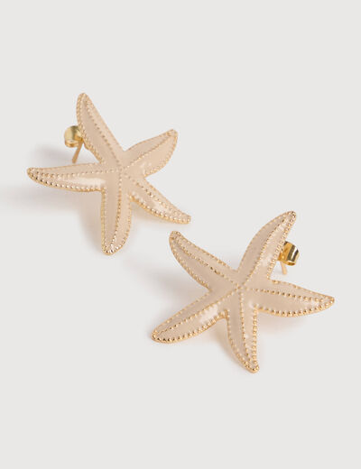 Boucles d'oreilles blanc femme