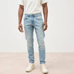 Jeans slim 5 poches longueur 32 denim used homme