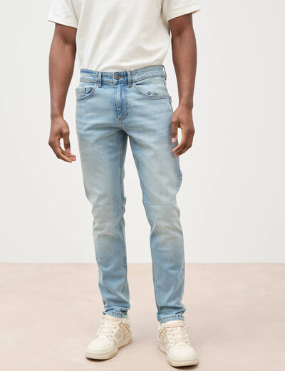 Jeans slim 5 poches longueur 32 denim used homme