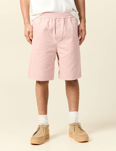 Bermuda droit rose pastel homme