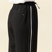Pantalon taille haute fluide noir femme