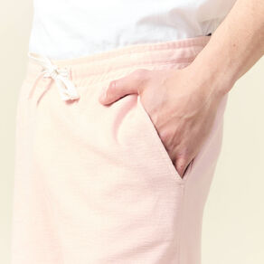 Short droit avec cordon rose clair homme