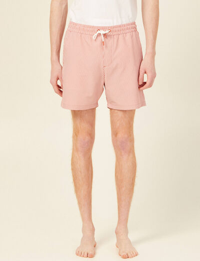 Short de bain marron cognac homme