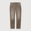 Jeans straight longueur 34 denim marron homme