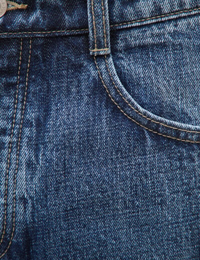 Jeans straight en coton longueur 32 denim stone homme