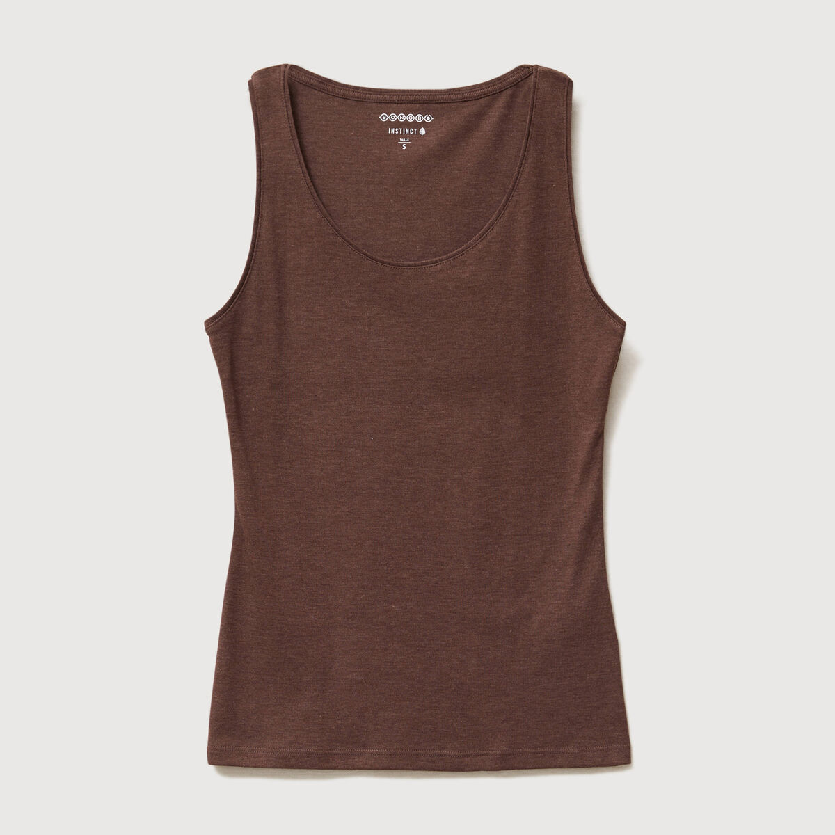 D&eacute;bardeur cintr&eacute; d&eacute;collet&eacute; sans manches marron femme