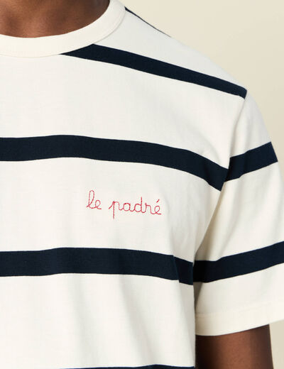 T-shirt manches courtes ecru homme