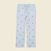 Pantalon droit 7/8&egrave;me bleu ciel femme