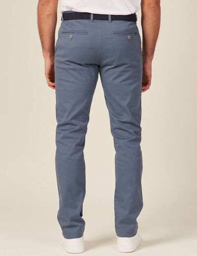Pantalon chino straight bleu gris homme
