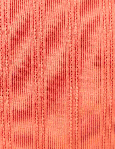 T-shirt manches longues orange corail femme