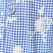 Chemise vichy manches longues en coton bleu marine femme