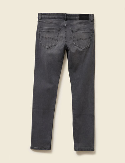 Jeans slim 5 poches denim gris homme