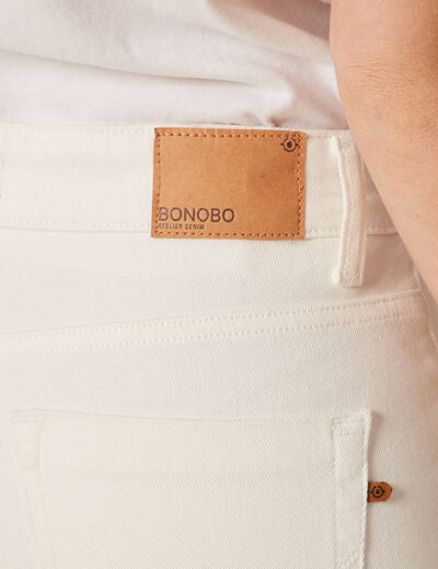 Pantalon éco-responsable denim blanc femme