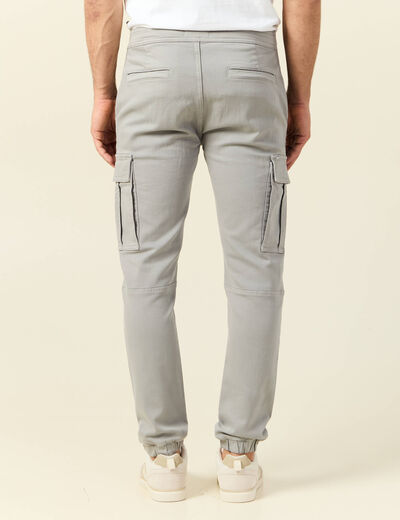 Pantalon battle bas resserré gris homme