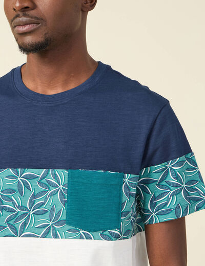 T-shirt manches courtes bleu homme