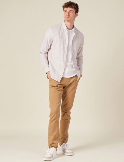 Pantalon chino straight vert kaki homme