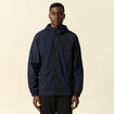 Coupe-vent zippé à capuche bleu marine homme