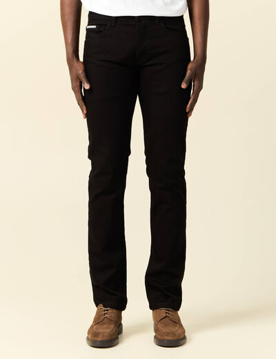 Jeans straight denim noir homme