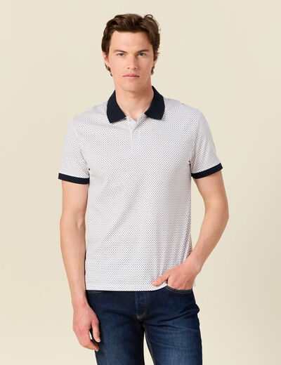 Polo éco-responsable blanc homme