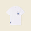 T-shirt manches courtes brodé blanc homme