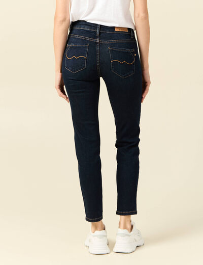 Jeans Vanessa - slim taille basse 7/8ème denim brut femme