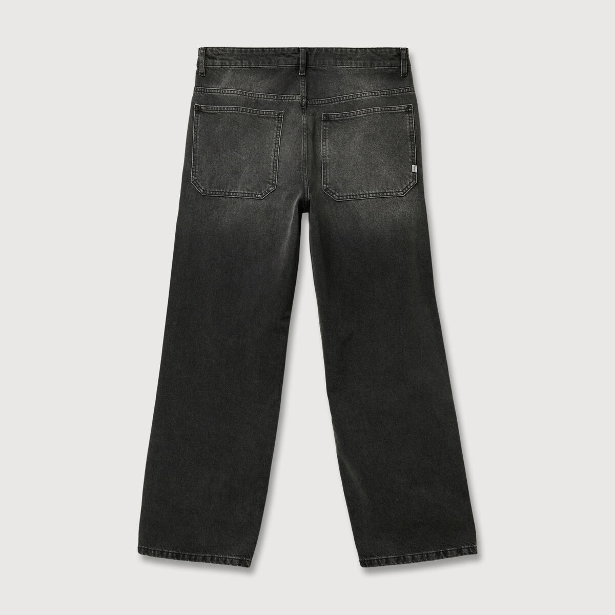 Jeans loose longueur 32 en coton denim noir homme