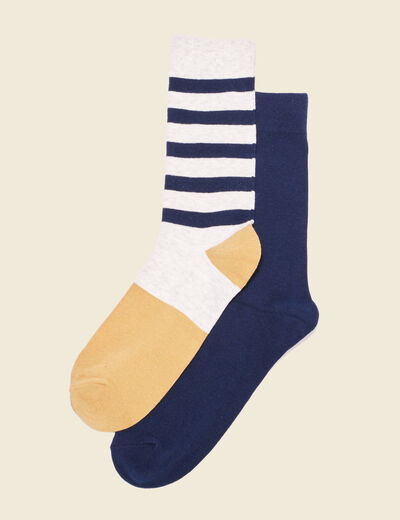 Lot 2 paires chaussettes camel homme