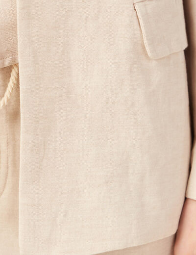 Veste ajust&eacute;e manches longues doublure sable femme