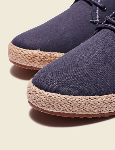 Espadrilles à lacets bleu marine homme