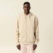 Sweat manches longues zipp&eacute; beige homme