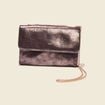 Sac métallisé noir femme