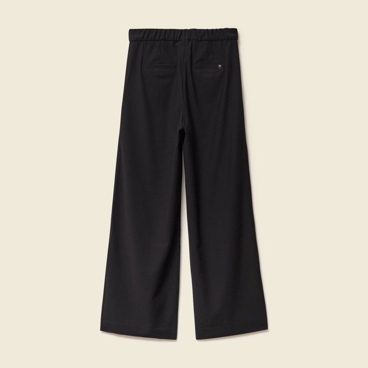 Pantalon loose taille standard fluide noir femme