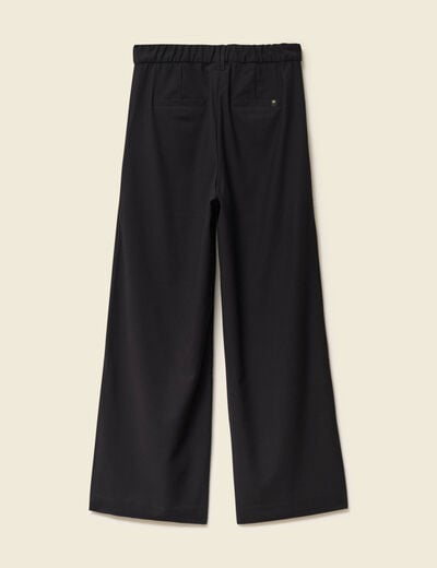 Pantalon loose taille standard fluide noir femme