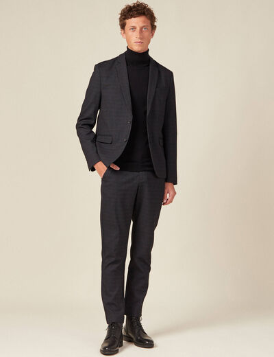 Pantalon chino tapered noir homme