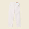 Jeans straight 5 poches denim blanc femme