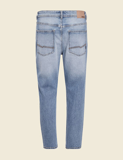 Jeans straight tapered denim stone homme