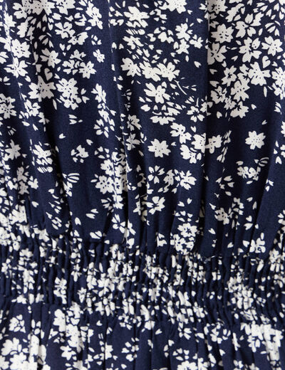 Robe longue éco-responsable bleu femme
