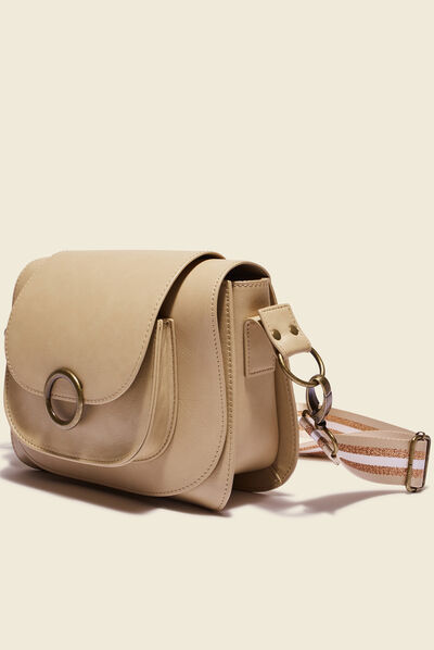 Sac besace beige femme