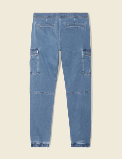 Jeans battle à coulisse denim used homme