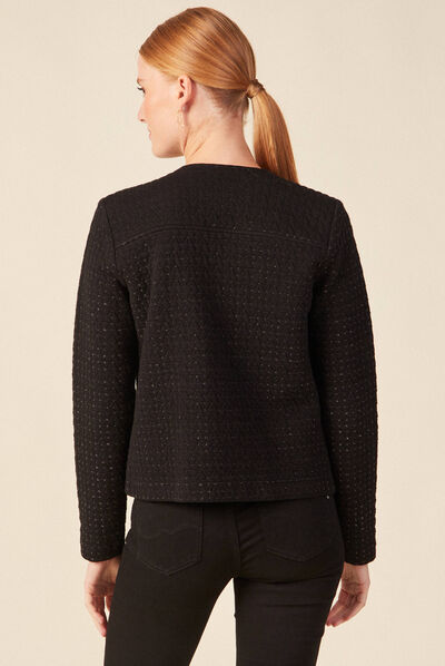 Gilet manches longues noir femme