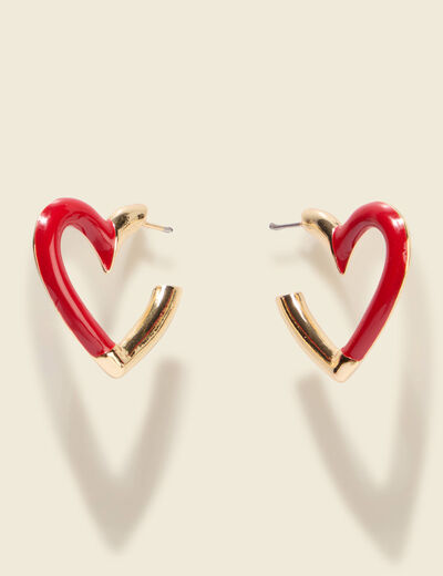 Boucles d'oreilles rouge femme