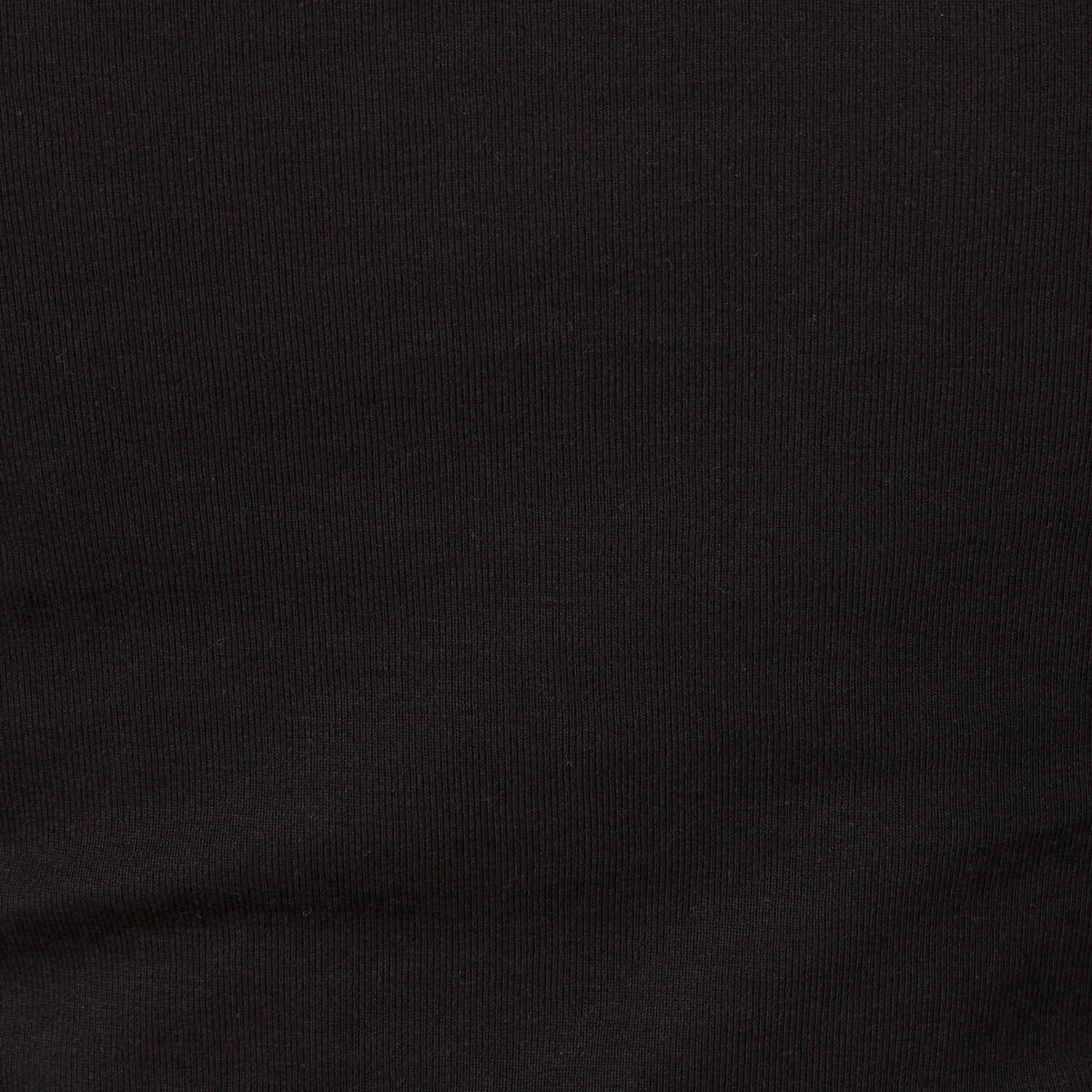 T-shirt cintr&eacute; manches longues col rond noir femme