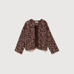 Gilet matelass&eacute; col rond marron femme