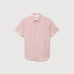 Chemise manches courtes rose pastel homme