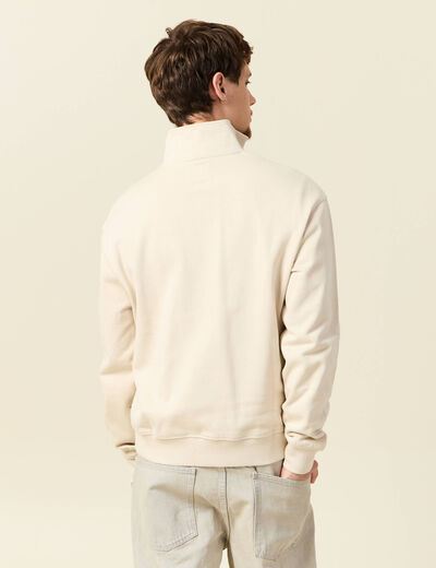 Sweat manches longues en coton sable homme