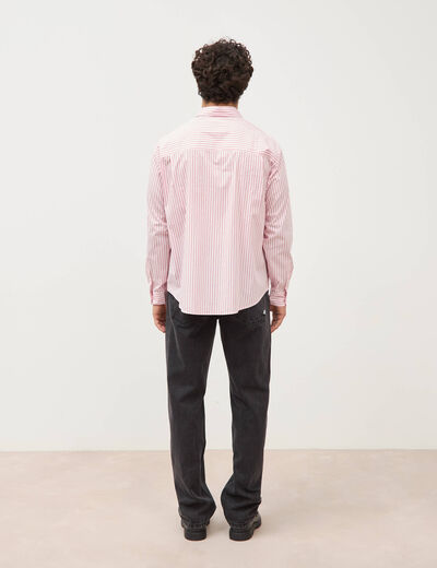 Chemise boyfriend en coton rose homme