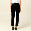 Pantalon large 7/8&egrave;me taille haute noir femme