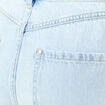 Short droit en jean à pinces denim bleach femme