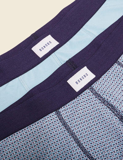 Lot 2 boxers bleu gris homme