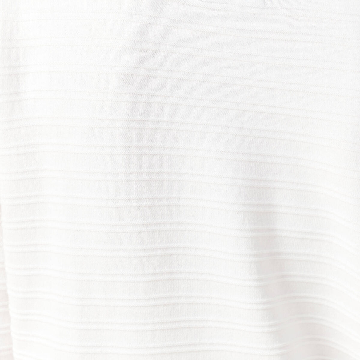 Pull col bateau manches longues en coton blanc femme